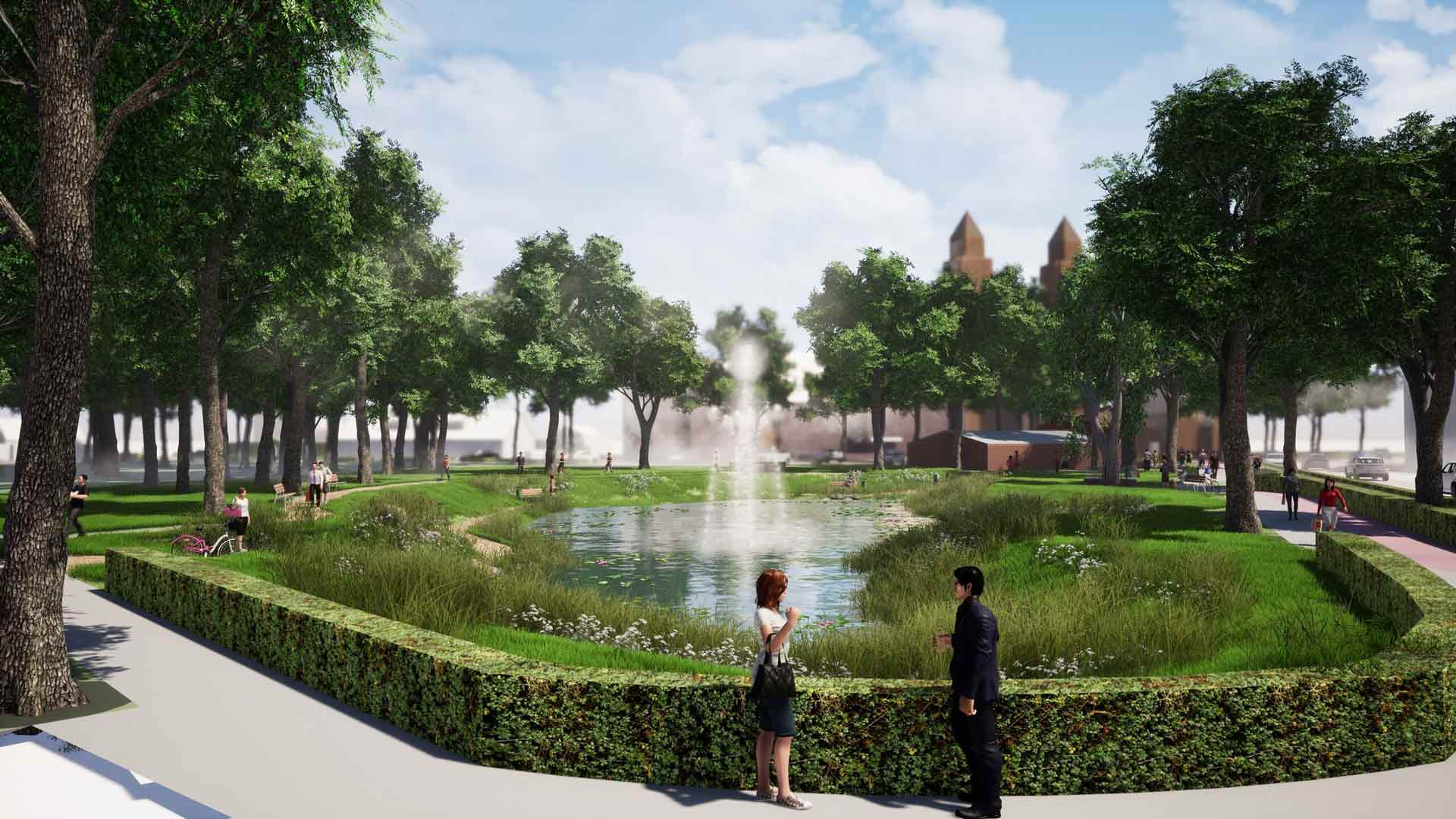 Nieuw plan vijver Laren